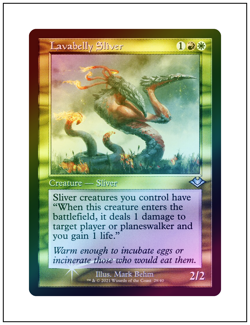 1x Lavabelly Sliver, Retro Frame Foil, Magic the Gathering MTG NM - Image 1