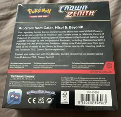 Sword & Shield Crown Zenith Pokemon TCG Booster Bundle - (Factory Sealed) 820650858963 - Image 2