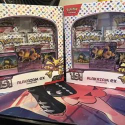 Pokemon TCG Scarlet and Violet - 151 Alakazam ex Collection Box - 4 Packs 820650855269 - Image 1