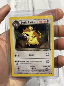 Dark Raticate 51/82 Common Unlimited Edition English Pokemon Team Rocket NM Vtg - Image 1