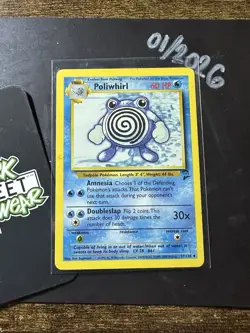 Poliwhirl 57/130, Pokemon Base Set 2, Pokemon TCG, 2000, Uncommon, Vintage, NM - Image 3