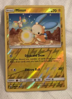 Minun 54/168 Rev Reverse Holo SM Celestial Storm Pokemon NM - Image 1