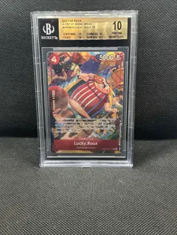 2025 ONE PIECE OP11-A FIST OF DIVINE SPEED TREASURE RARE #015 LUCKY ROUX BGS 10 - Image 1