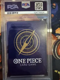2025 ONE PIECE OP11-A FIST OF DIVINE SPEED TREASURE RARE #015 LUCKY ROUX PSA 10 - Image 2