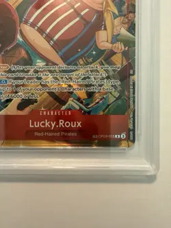 ONE PIECE OP11-A FIST OF DIVINE SPEED TREASURE RARE TR #015 LUCKY ROUX PSA 10 - Image 4