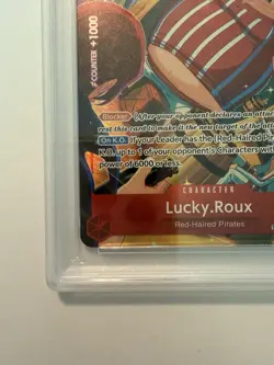 ONE PIECE OP11-A FIST OF DIVINE SPEED TREASURE RARE TR #015 LUCKY ROUX PSA 10 - Image 5