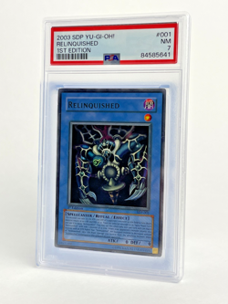 YUGIOH 2003 RELINQUISHED #SDP-001 ULTRA RARE PSA 7 NM 1st EDITION - Image 1