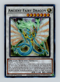 Yugioh! - ANCIENT FAIRY DRAGON - Super Rare - 25th Rarity - RA01-EN030 - 1st Ed - Image 1