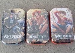 One Piece Tin Pack Set Vol 2 Set of 3 | TS-02 OP-13 | Factory Sealed | Bandai | - Image 1