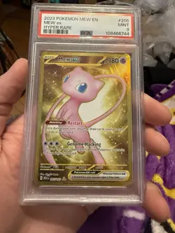 2023 POKEMON MEW EN-151 HYPER RARE #205 MEW EX PSA 9 - Image 1