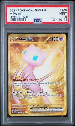 2023 POKEMON MEW EN-151 HYPER RARE #205 MEW EX PSA 9 - Image 1