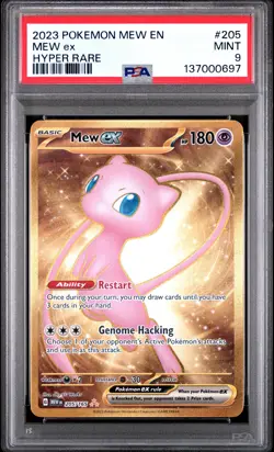 2023 POKEMON MEW EN-151 HYPER RARE #205 MEW EX PSA 9 - Image 1