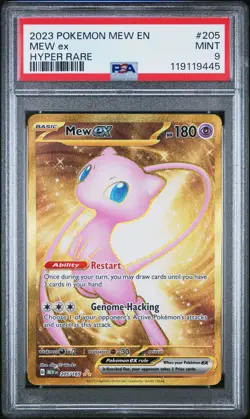 2023 POKEMON MEW EN-151 HYPER RARE #205 MEW EX PSA 9 - Image 1