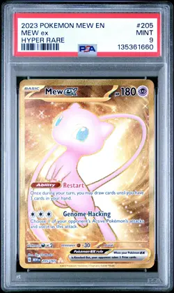 2023 POKEMON MEW EN-151 HYPER RARE #205 MEW EX PSA 9 - Image 1