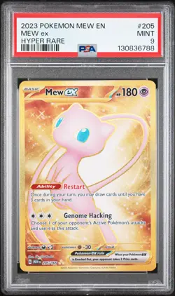 2023 POKEMON MEW EN-151 HYPER RARE #205 MEW EX PSA 9 - Image 1