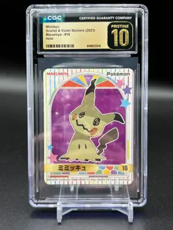 2023 Pokemon Mimikyu Scarlet & Violet Marumiya Holo Stickers #16 CGC 10 PRISTINE - Image 1