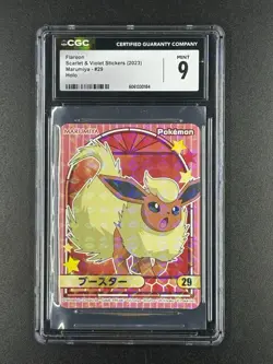 2023 POKEMON SCARLET & VIOLET STICKERS - MARUMIYA #29 FLAREON - HOLO CGC 9 - Image 1