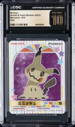 2023 POKEMON SCARLET & VIOLET STICKERS - MARUMIYA MIMIKYU - HOLO CGC 10 PRISTINE - Image 1
