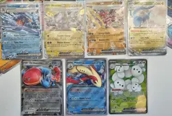 Pokemon Paradox Rift Card Lot -NM-LP- Mewtwo ex, NM Maushold ex 223/182 - Image 1