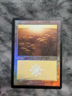 Basic Land Plains Magic The Gathering MTG Foil 331/350 Invasion 2000 - Image 1