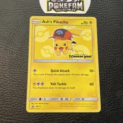 2016-19 Pokemon SM Black Star Promos Ash's Pikachu #SM111 LP - Image 1