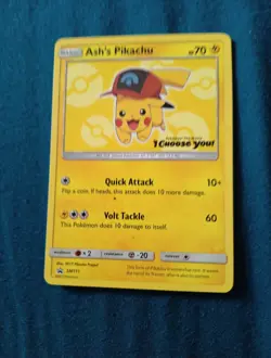 Ash's Pikachu #SM111, #SM112 Pokemon Card I Choose You Promo LP - Image 2