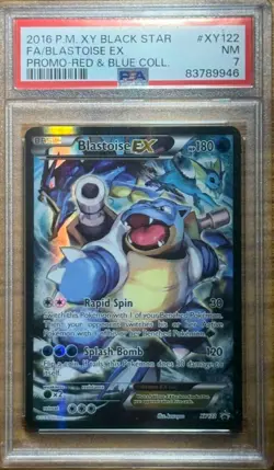 2016 POKEMON XY BLACK STAR PROMO #XY122 FA/BLASTOISE EX PROMO-RED & BLUE COLL. - Image 1