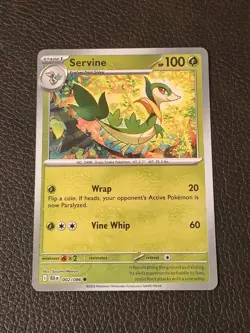 2025 Pokemon Black Bolt Servine Masterball Reverse Holo 002/086 - Image 1