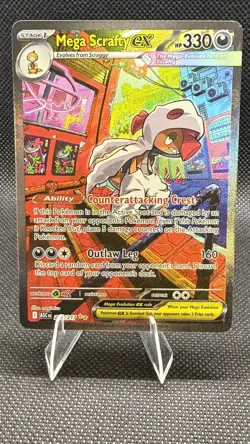 Mega Scrafty ex 285/217 Special Illustration Rare Ascended Heroes Pokemon TCG NM - Image 1