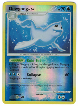 Dewgong 45/123 Mysterious Treasures Reverse Holo Uncommon Pokemon Card - Image 1