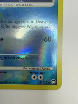 Dewgong 45/123 Mysterious Treasures Reverse Holo Uncommon Pokemon Card - Image 5