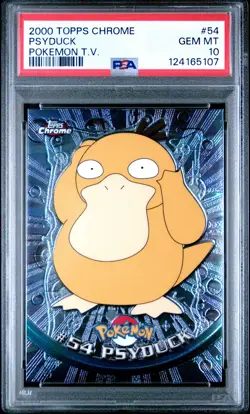 2000 TOPPS CHROME POKEMON T.V. #54 PSYDUCK PSA 10 - Image 1