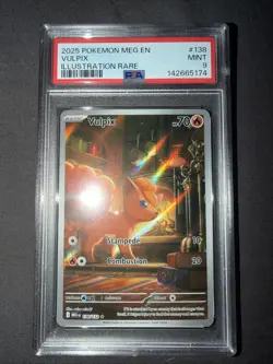 2025 Pokemon Mega Evolution Vulpix Illustration Rare #138/132 PSA 9 - Image 1