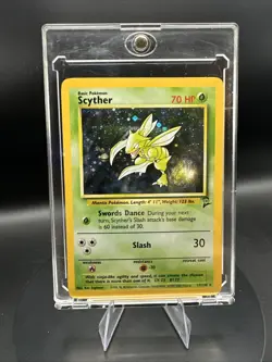 Pokemon TCG Scyther Holo Rare Card 17/130 Base Set 2 - Image 1