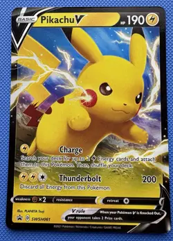 Pikachu V SWSH061 SWSH: Sword & Shield Promo Holo English Pokemon TCG - Image 1