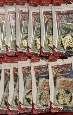 Lot of 20 - Pokemon TCG Destined Rivals Checklane Blister Pack Eevee & Zarude - Image 2