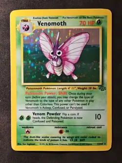 Pokemon TCG Venomoth Jungle 13/64 Holo Unlimited Holo Rare (1B) - Image 1