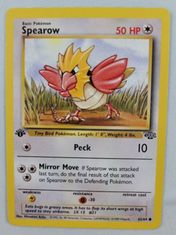1999 Pokemon Jungle - 1st Edition - Spearow - 62/64 - Never Played - Image 1