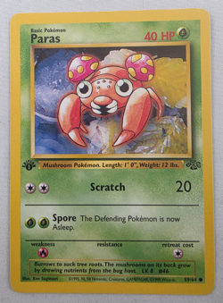 1999 Pokemon Jungle - 1st Edition - PARAS - 59/64 - NM/MT - Image 1