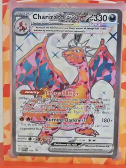 Charizard EX SVP 056 Ultra Rare SV Black Star Promo Pokemon Card In Case - Image 2