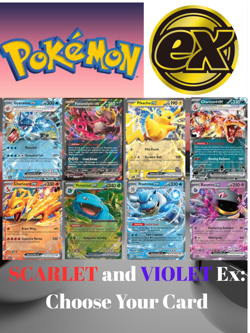 Pokemon ex Choose Your Card! Double Rare SV English Near Mint Huge Selection - Image 1