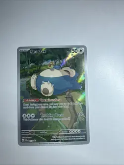 Pokemon TCG Snorlax Illustration Rare Scarlet and Violet 151 ETB Promo - Image 1