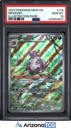 Pokemon 2023 Nidoking 174/165 Illustration Rare 151 GEM MINT PSA 10 - Image 1
