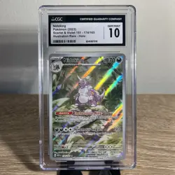 CGC 10 GEM MINT Nidoking 174/165 Scarlet Violet 151 Illustration ENGLISH Pokemon - Image 1