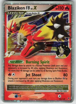 Blaziken FB LV.X 142/147 SV Rare LV.X Supreme Victors Holo Pokemon - Image 1