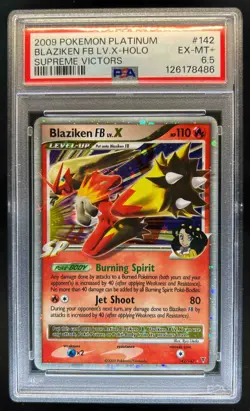 2009 Pokemon Platinum Supreme Victors Blaziken FB LV.X #142/147 PSA 6.5 - Image 1