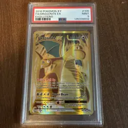 Pokemon XY Evolutions 2016 Dragonite EX Full Art #106 PSA 9 Mint - Image 1