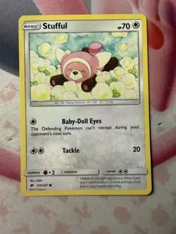 Stufful Common SM - Burning Shadows 110/147 NM English Pokemon Card - Image 1