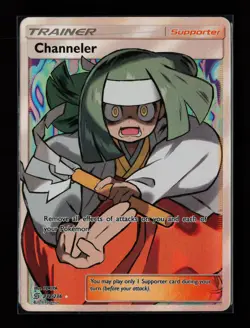 Channeler (Full Art) 232/236 Ultra Rare SM - Unified Minds Pokemon Card - Image 1