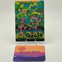 MTG Forest 1949 Non foil Flower Power Secret Lair Drop Ashley Dreyfus SLD - Image 1